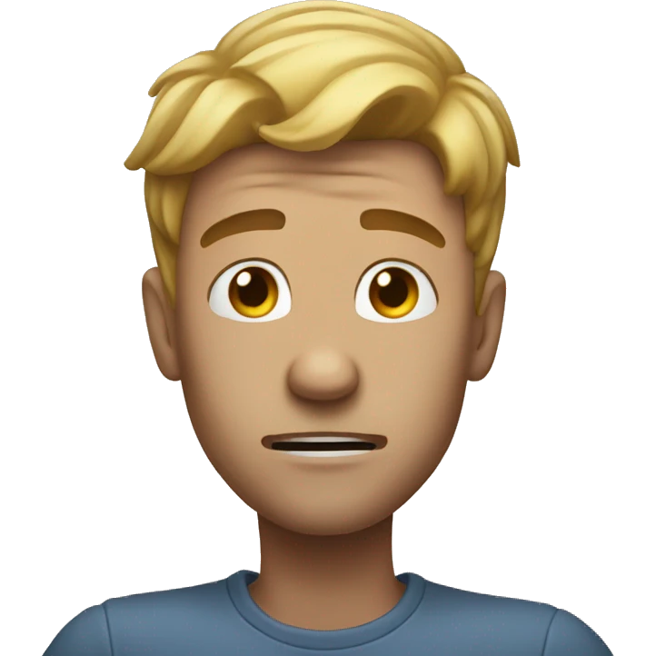 Emotionless person falling  emoji