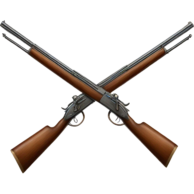 two crossed rifles from the 19th century emoji