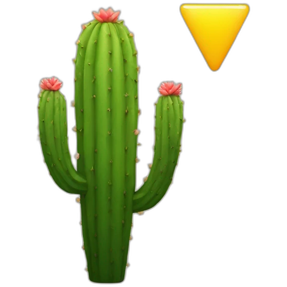 cactus with Triangle emoji