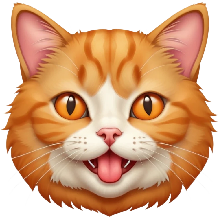 cute cross-eyed cat with tongue sticking out, silly expression emoji