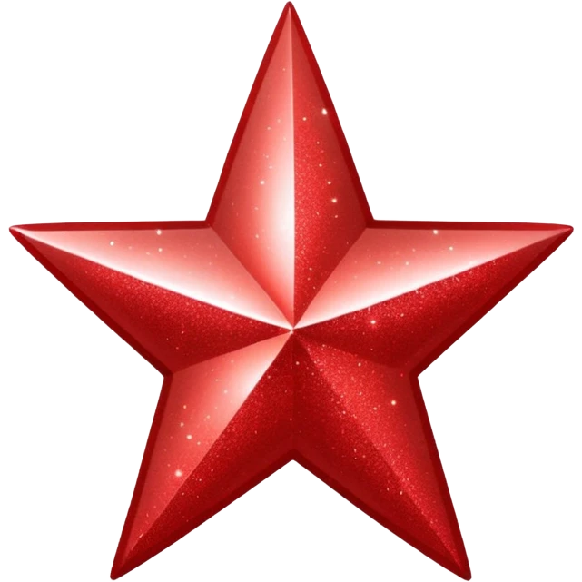 red glitter star  emoji