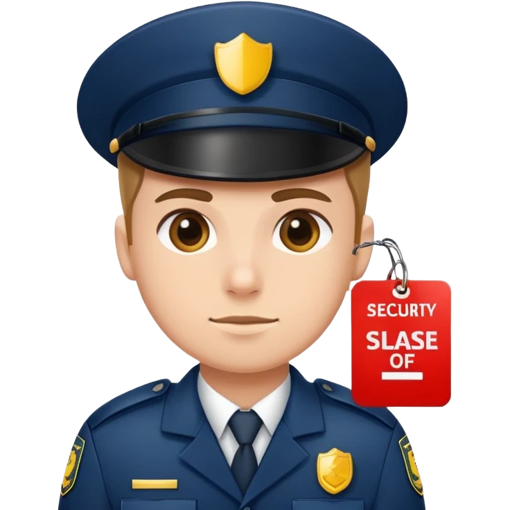 security guard with price tag emoji