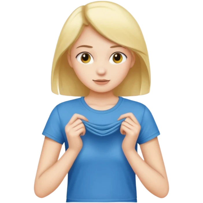 girl putting clothes emoji