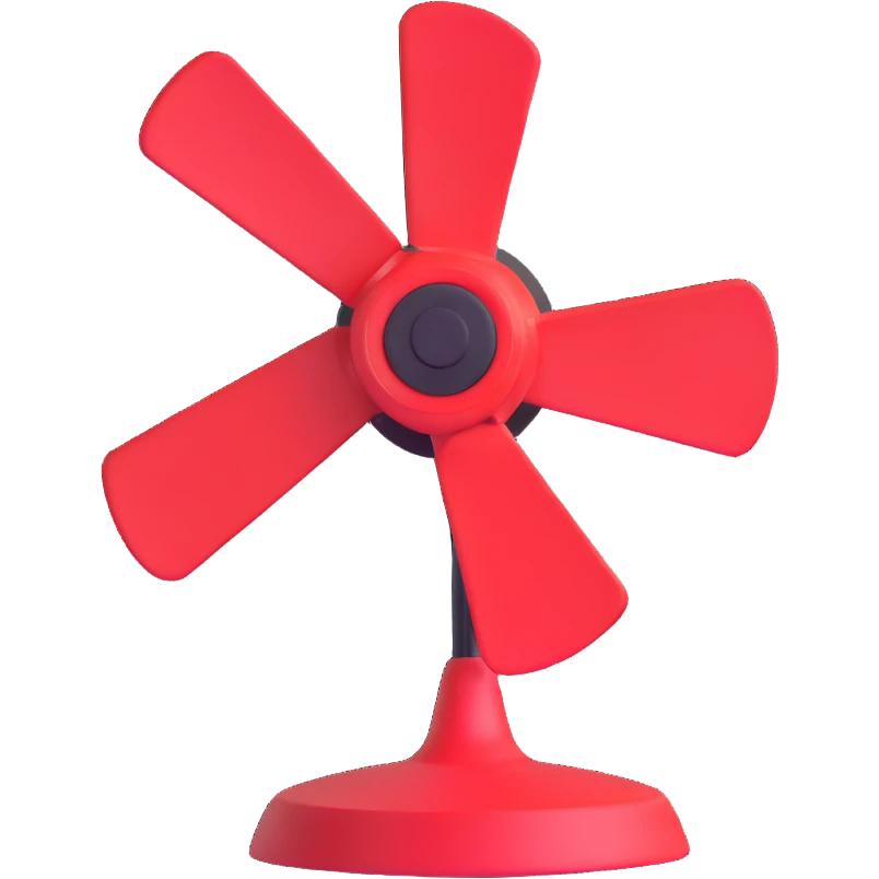 red electric fan emoji