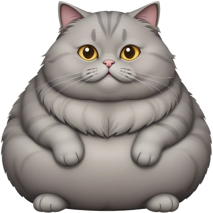 Grey fat cat emoji
