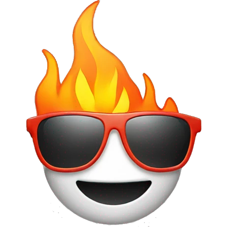 fire wit sunglass emoji