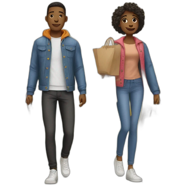 two friends on a shopping trip emoji