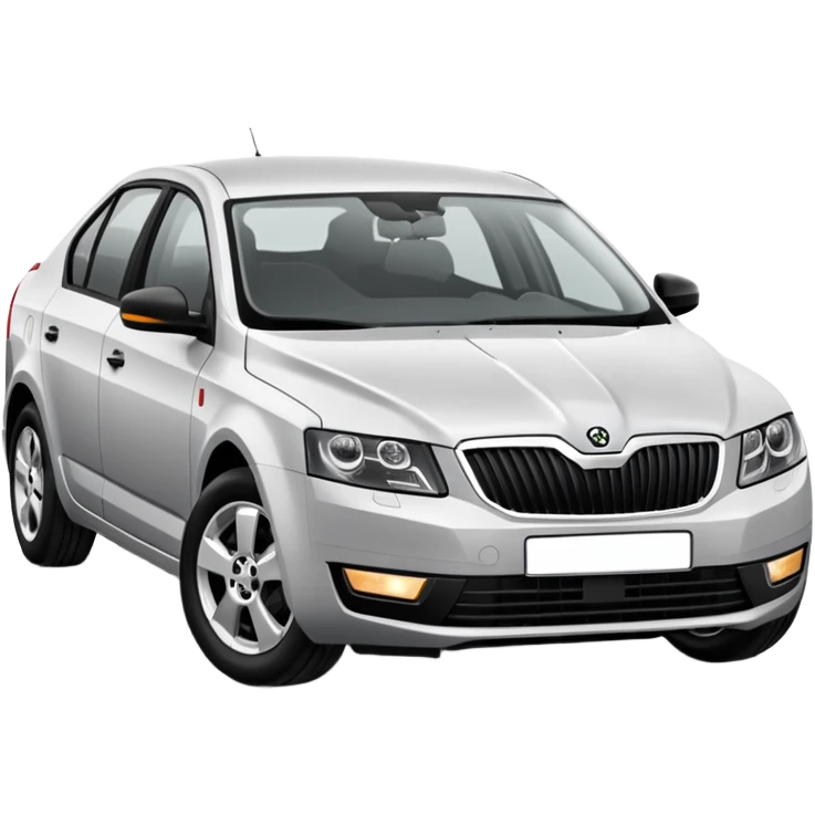 Stříbrné Auto škoda octavia emoji