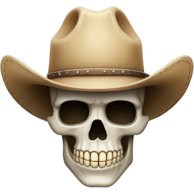 Skull with cowboy hat emoji