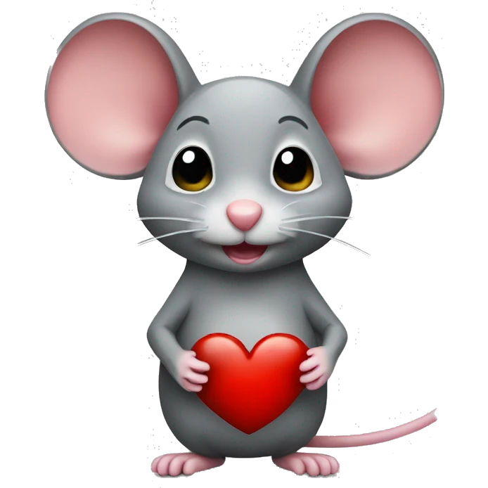 Mouse with heart emoji
