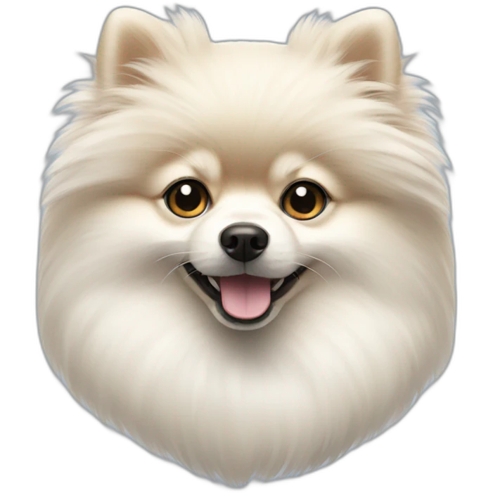 Plain white Pomeranian emoji