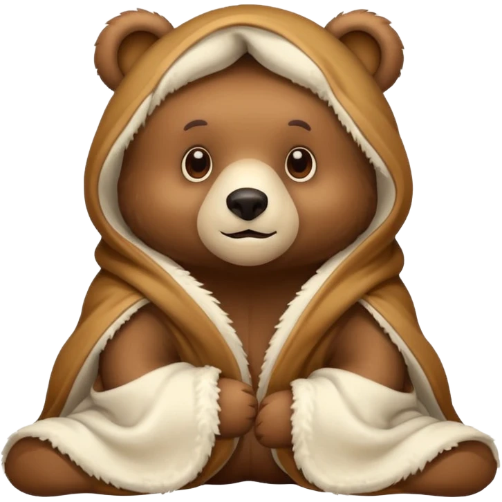 Bear under offwhite blacket emoji