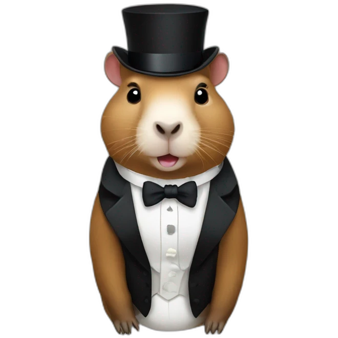 Capybara in a tuxedo emoji