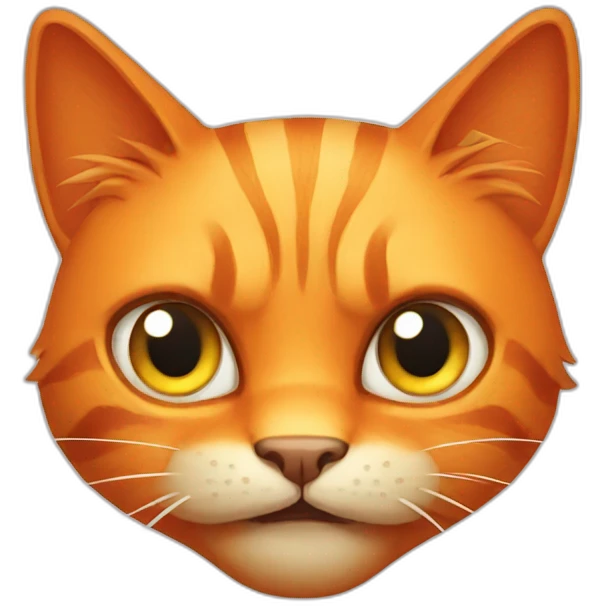Evil orange cat emoji
