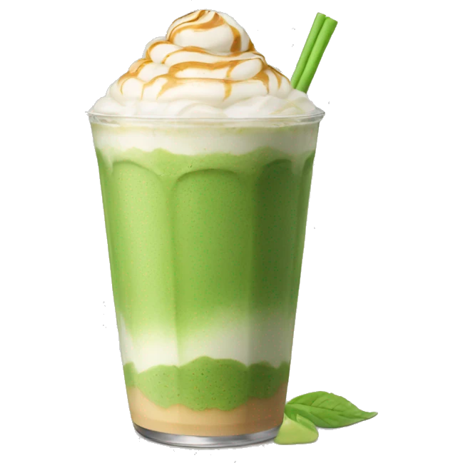 Ice latte matcha  emoji