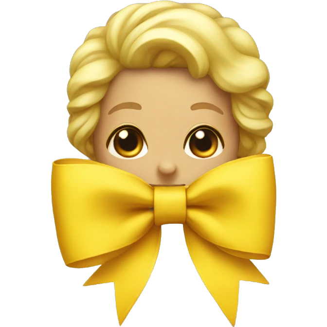 A yellow bow emoji