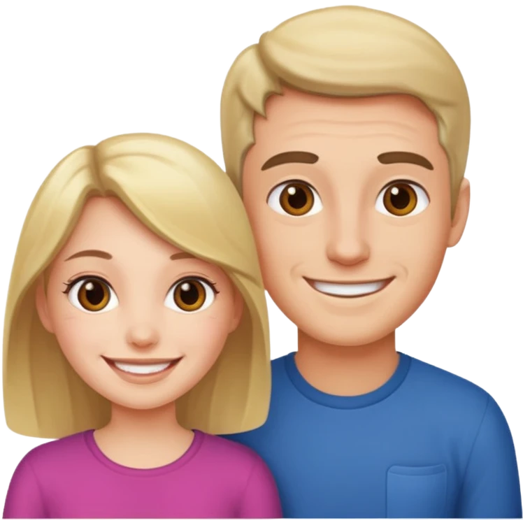 Man and girl emoji