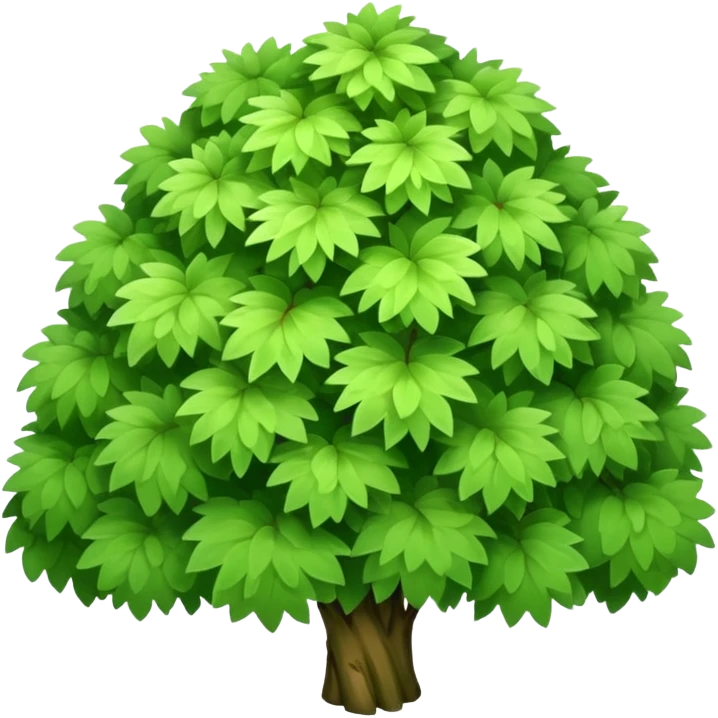 A fluffy bush with soft light-green foliage and hidden twigs. emoji