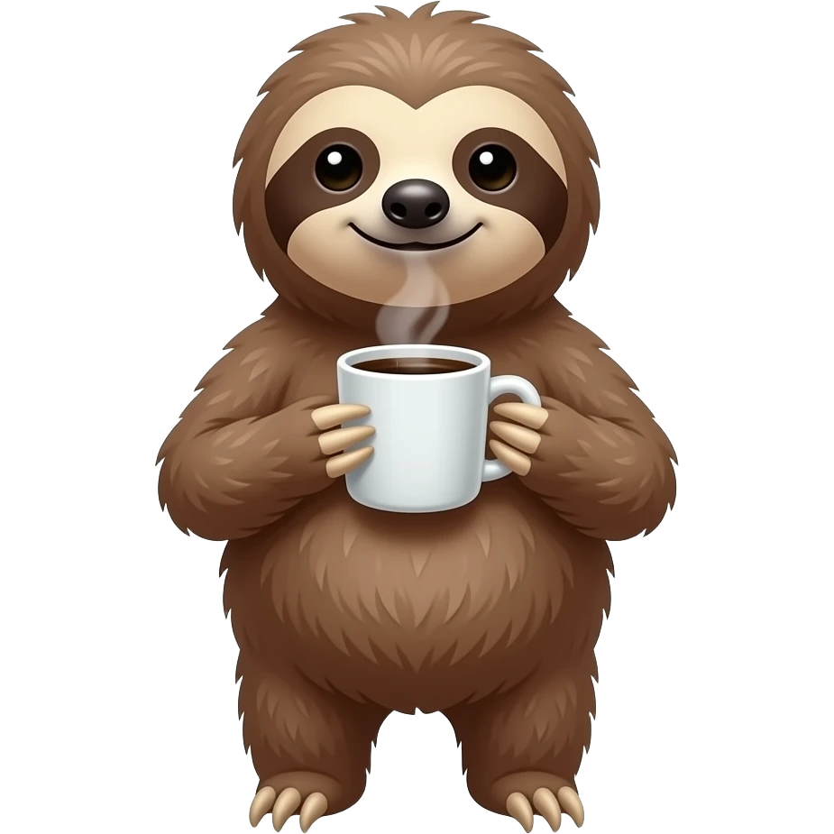 sloth DRINK COFFEE emoji