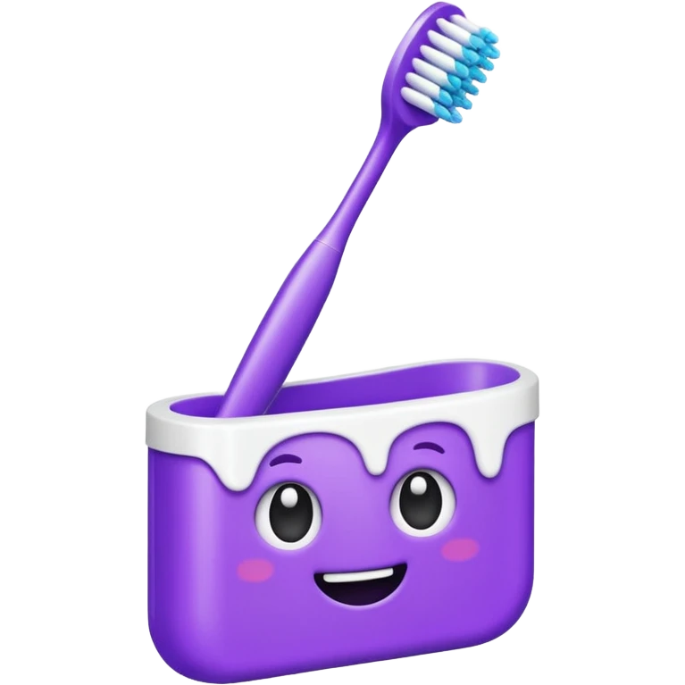 Purple toothbrush emoji