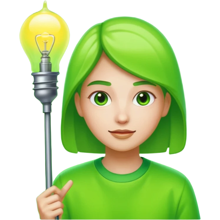 80s fashion green lighting lamp emoji