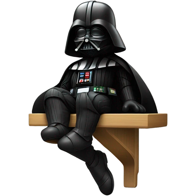 Darth Vader swinging legs on a shelf  emoji