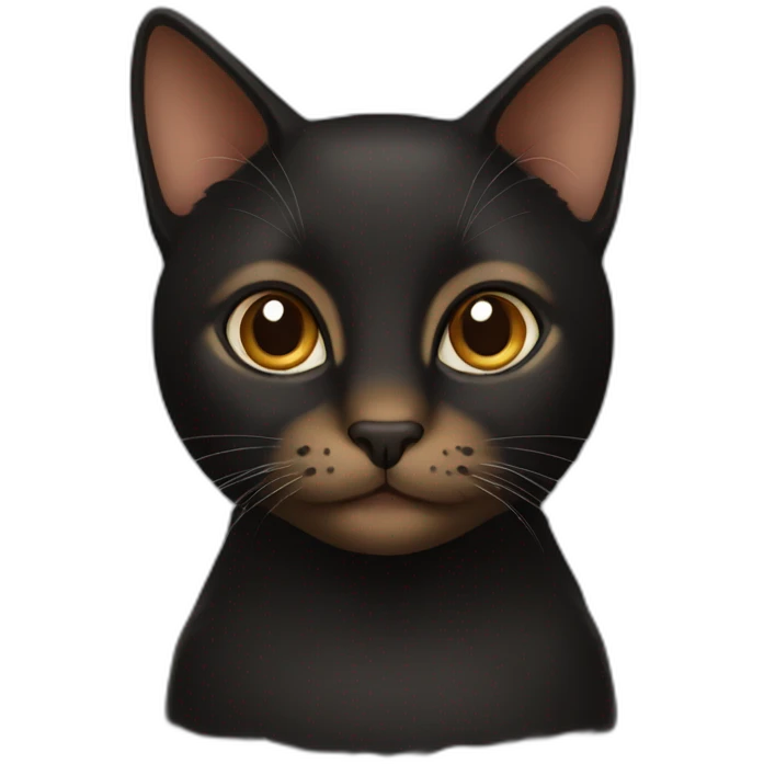 Black and brown cat emoji