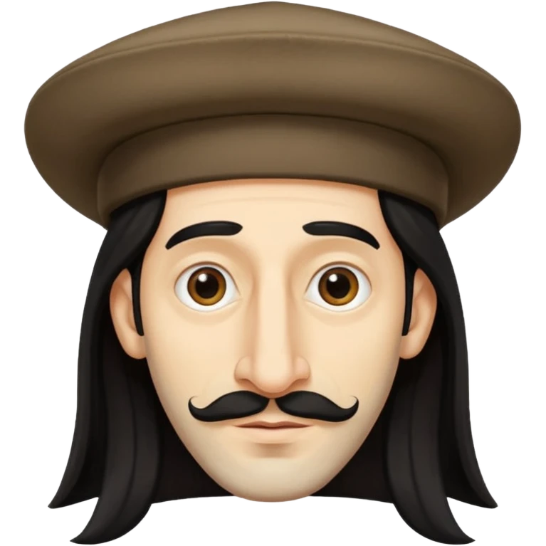 Jewish man with super long hair a giant nose and a hat emoji