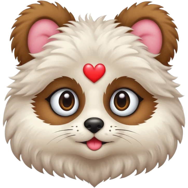 кароче какая то животное и заместь глаза там сердечко 😍 как этот  emoji