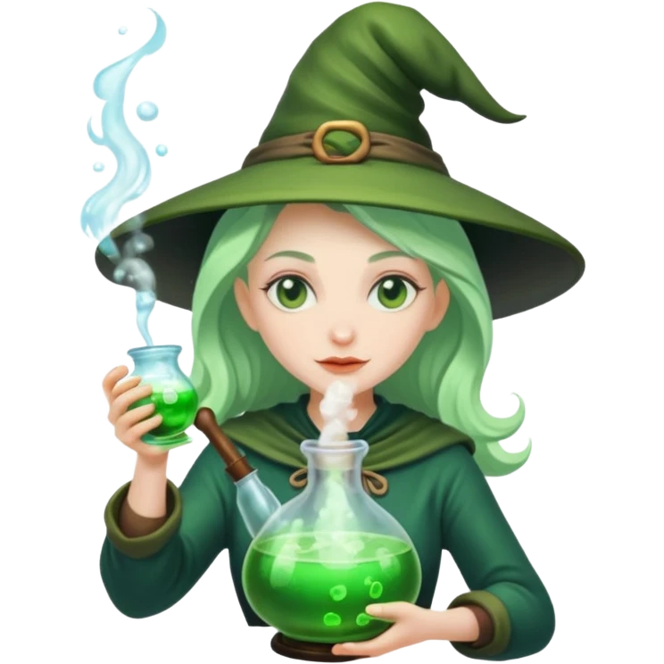 green witch cooking potion emoji