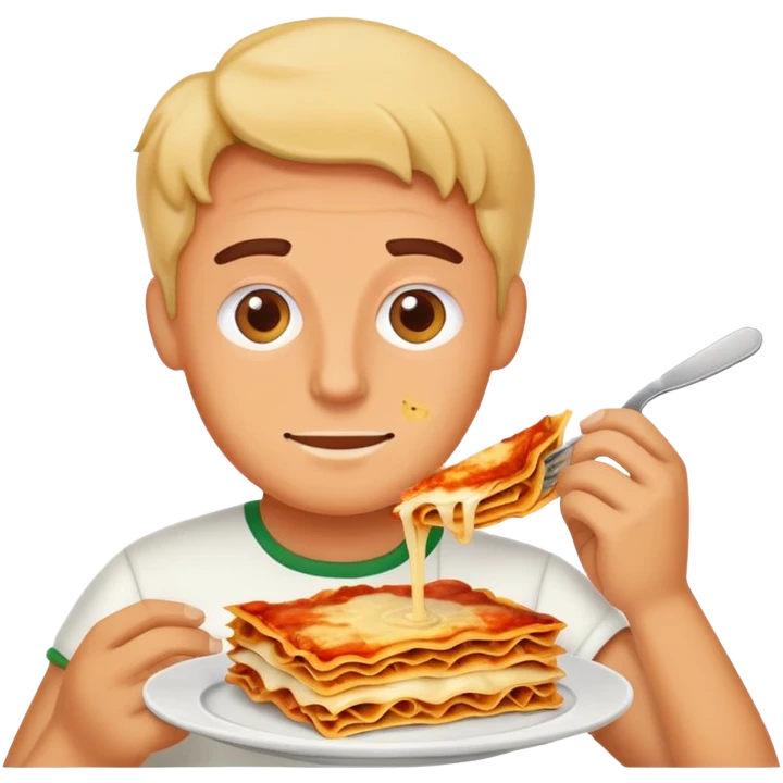 Lasagna eating human  emoji