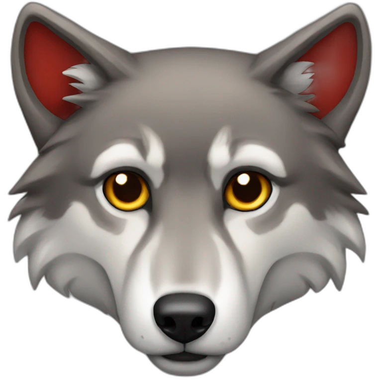 wolf red emoji
