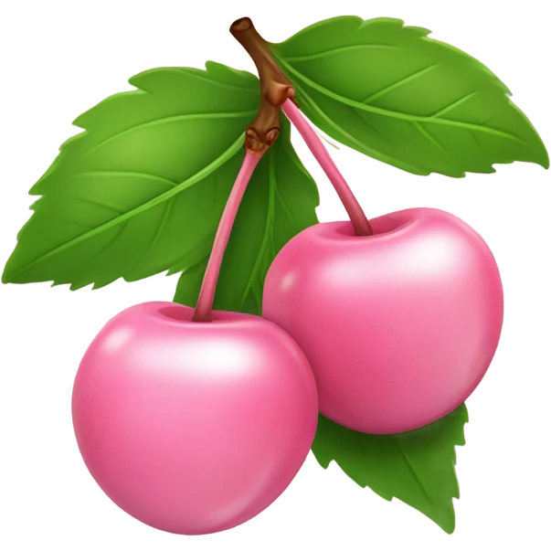 Light pink cherries emoji