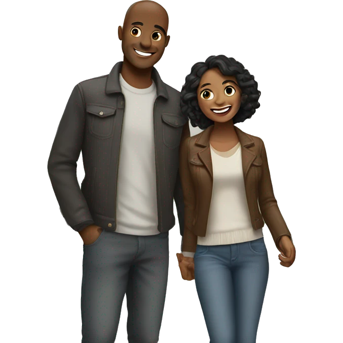 happy couple in the city emoji
