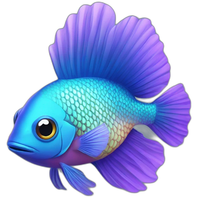 light purple peacock fish emoji