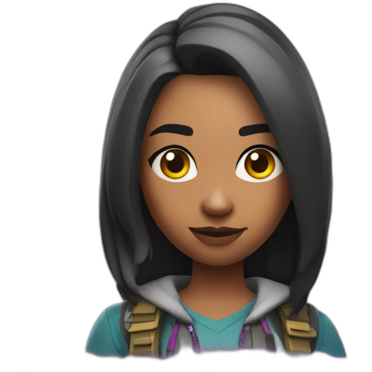 A girl in fortnite style emoji