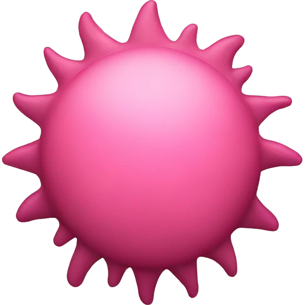 Realistic pink sun emoji