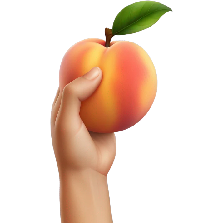 Peach with middle finger emoji