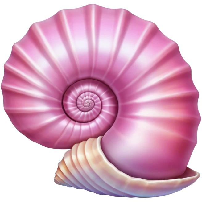 Detailed pink seashell  emoji
