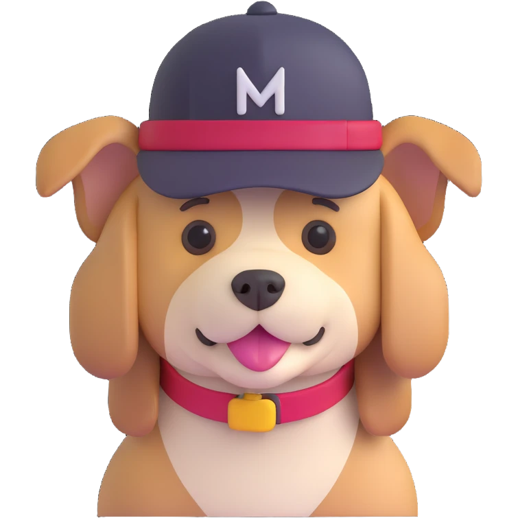 dog wearing a hat emoji
