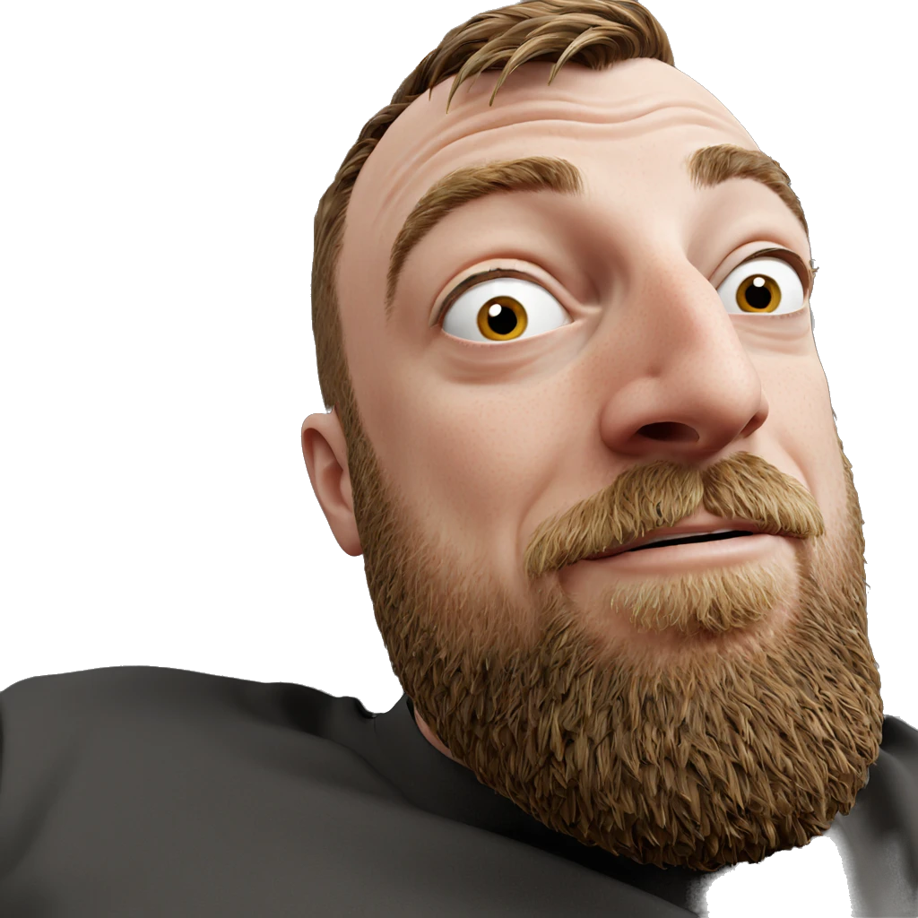 realistic portrait of bearded male emoji