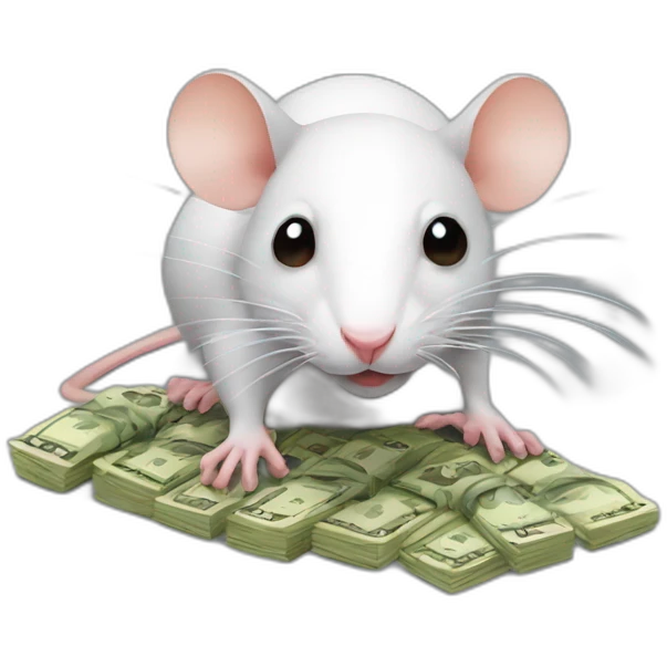 rat with money eyes emoji