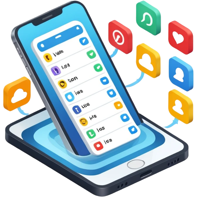 create an isometric analogous to show case user experience around multi channel like portal, chat, mobile emoji