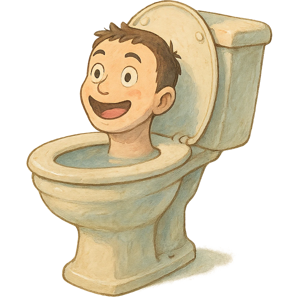 whimsical and soft skibidi toilet emoji