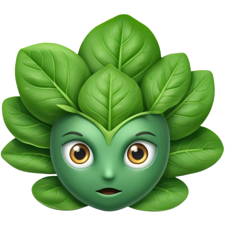 Spinach with eyes emoji
