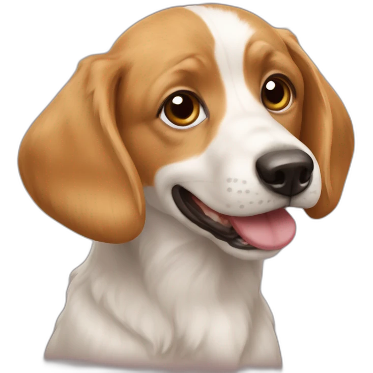 Chien qui mange un papillon emoji