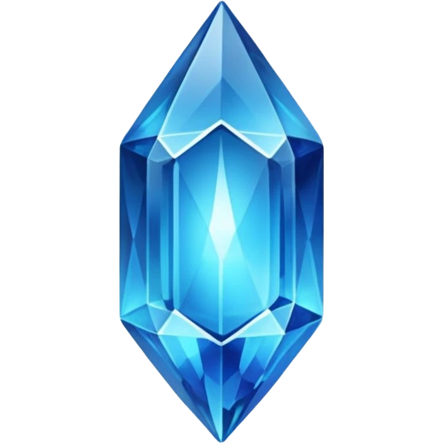 Long Blue crystal emoji