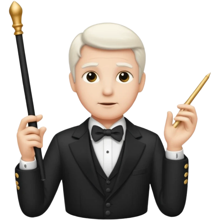 Orchestra conductor baton white emoji