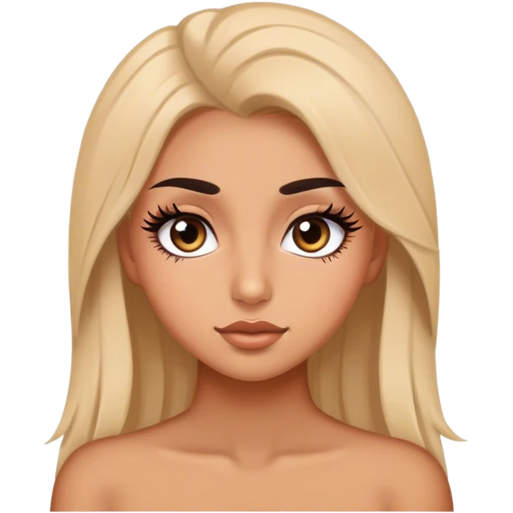 Girl with big eyelashes  emoji