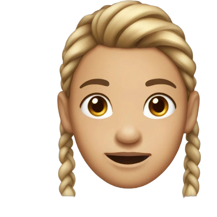 emoji with a ponytail and hyperpigmentation  emoji